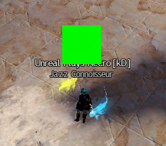 Example of the quad that defines the maximum size for the texture
