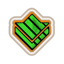 Guild Wars 2 commander tag with a diagonal pattern effect