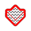 Guild Wars 2 commander tag with a waves pattern effect
